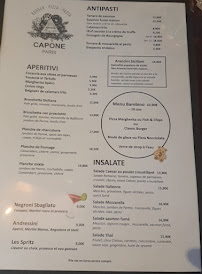 Menu du Café Capone à Paris