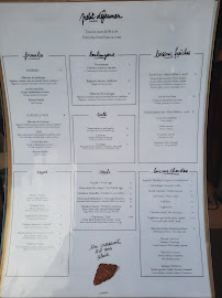 Café de la Paix à Paris menu