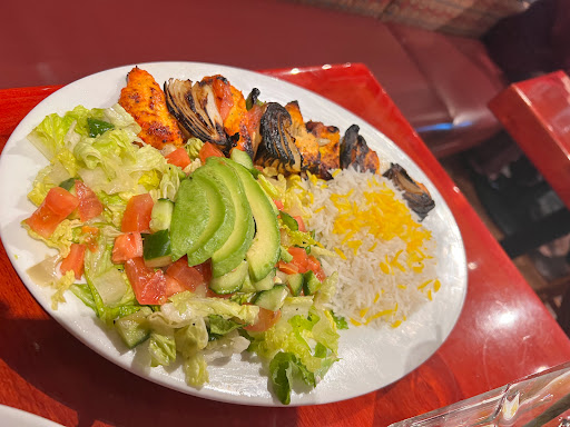 Chicken Kabab with salad and basmati rice 