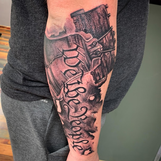 Explore cowboy boot tattoo ideas, creative tattoo ideas in Deptford, available at THE CONVENT Tattoo & Body Piercing Studio