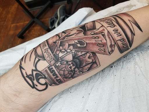 Explore tattoo ideas pocket watch, creative tattoo ideas in West Chester, available at High Rollers Tattoo Studio