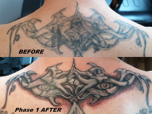 Explore tricep tattoo ideas, creative tattoo ideas in Arcade, available at 98 South Tattoo and Piercing