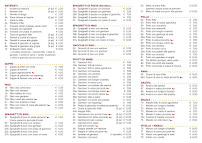 Menu / carte de Il Mandarino à Ravenna