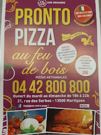 Pizzeria Pronto Pizza - Pizzeria à Martigues à Martigues (la carte)