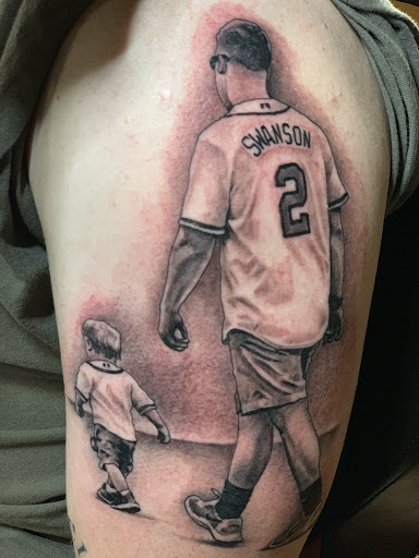 Explore tattoo ideas for your dog, creative tattoo ideas in Huntsville, available at Art-I-Facts Tattoo Gallery