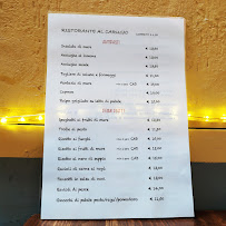 Menu du Ristorante Al Carugio Monterosso Al Mare à Monterosso al Mare