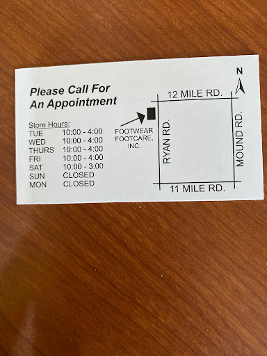 Orthopedic Shoe Store «Footwear Footcare», reviews and photos, 28743 Ryan Rd, Warren, MI 48092, USA