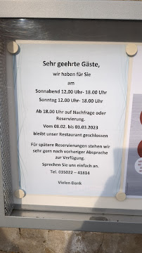 Cafe Elbflorenz à Bad Schandau carte