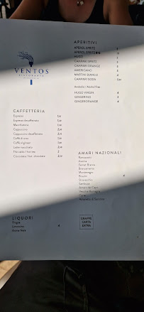 Ventos Restaurante à Brenzone sul Garda carte