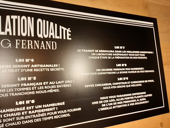 menu du Restaurant de hamburgers Big Fernand à Orléans