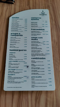 Café Café Oceano à Vila Praia de Âncora (le menu)