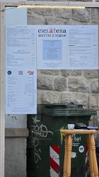 Menu du The ciclatera under the sea à Bari
