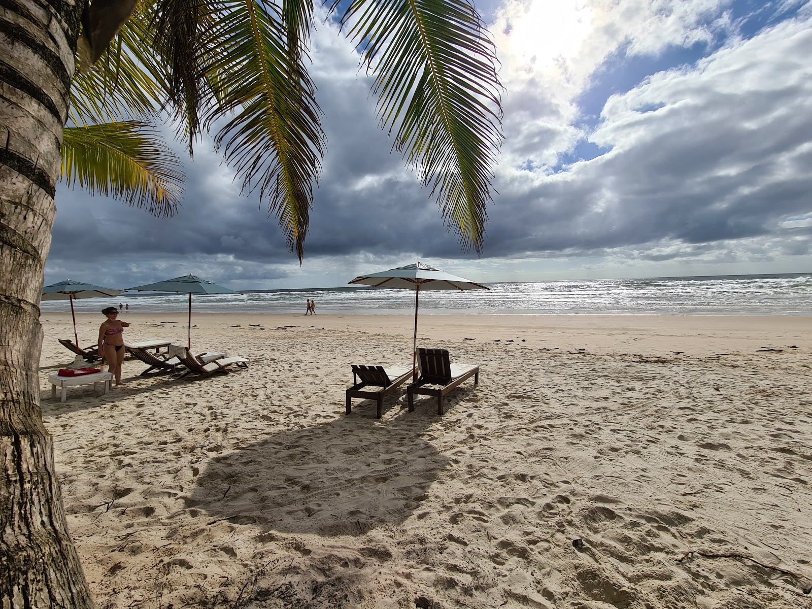 Foto van Praia de Pe de Serra met helder fijn zand oppervlakte