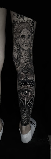 Explore puzzle tattoo ideas, creative tattoo ideas in Charlotte, available at Ritual Tattoo