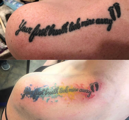 Explore watercolour tattoo ideas, creative tattoo ideas in Meridian, available at Meridian Tattoo