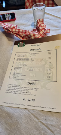 Locanda dei Casta à Fano carte