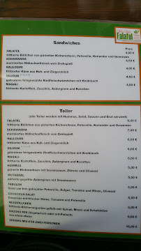 Restaurant Shushu Falafel à Augsburg menu