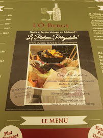 Restaurant L'Ô-Berge à Montignac-Lascaux menu