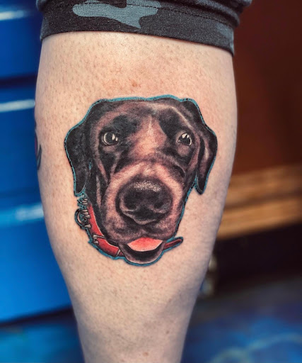 Explore sleeve tattoo filler ideas, creative tattoo ideas in Portsmouth, available at World Famous Blue Horseshoe Tattoo and Piercing