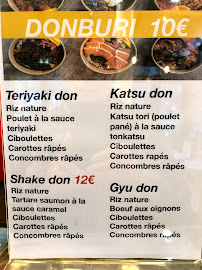 Restaurant japonais Kyoto à Paris menu