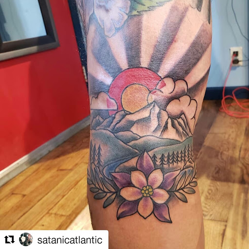 Explore climbing tattoo ideas, creative tattoo ideas in Crested Butte, available at Calico Queen Tattoo