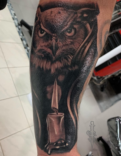 Explore gearhead tattoo ideas, creative tattoo ideas in Schaumburg, available at Atmosphere Tattoo Gallery - Schaumburg