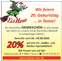 Eishexe - ice cream parlor in the Harz à Tanne menu