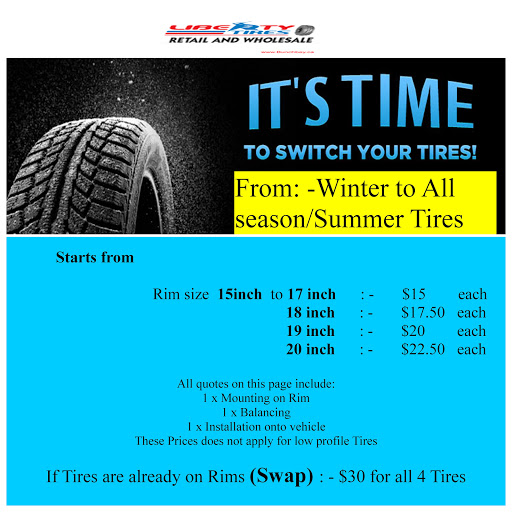 Liberty Tires(Rims and Tires Package $0 Down 100 Days No Payment)