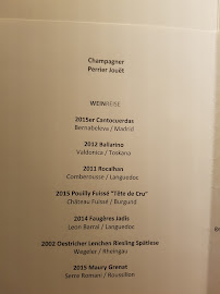 The Table à Hamburg menu