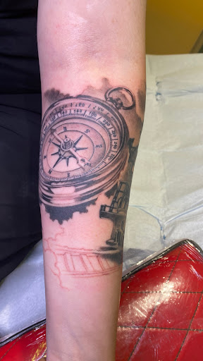 Explore angel tattoo sleeve ideas, creative tattoo ideas in San Diego, available at Inkfinite Artistry