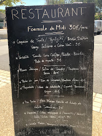 Restaurant français La Terrasse à Goult (le menu)