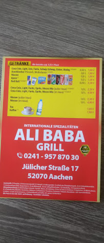 ALI BABA Grill à Aachen menu