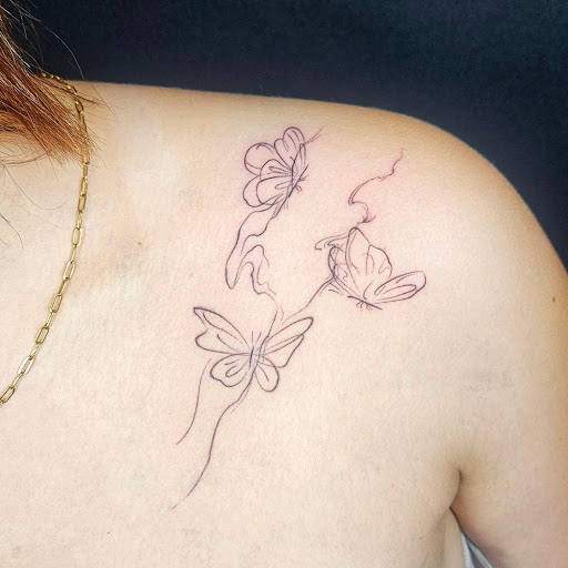 Explore gone fishing tattoo ideas, creative tattoo ideas in Belgrade, available at The Loyal Sparrow Tattoo and Piercing