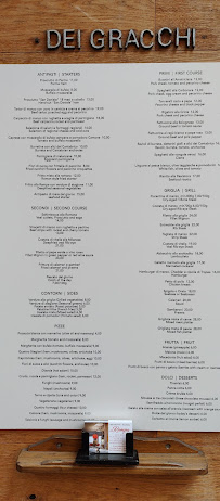 Restaurant italien Alla Rampa dei Gracchi à Rome (la carte)