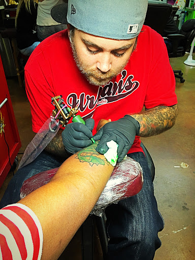 Explore mens back tattoo ideas, creative tattoo ideas in Arlington, available at Urbans Tattoo & Piercing Studio