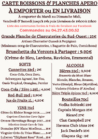 Carte du Les Minimes - Restaurant à Bourg-de-Péage