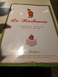 Menu du Le Kashemir à Rouen