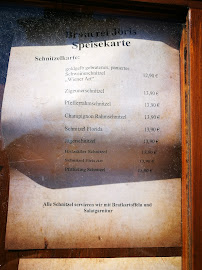 Brauerei Jöris à M. Gladbach menu