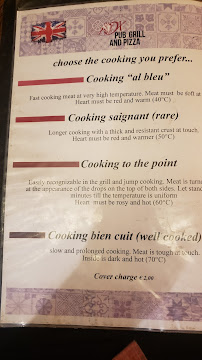 Carte du Ox Pub and Grill à Como