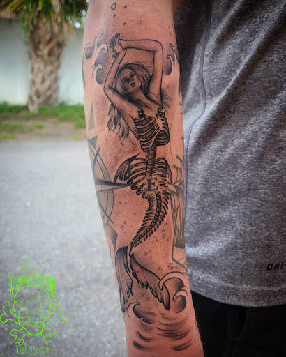 Explore nature tattoo sleeve ideas, creative tattoo ideas in Port Charlotte, available at Level Up Tattoo and Piercing
