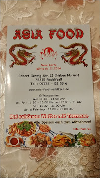 Asia Food à Radolfzell carte