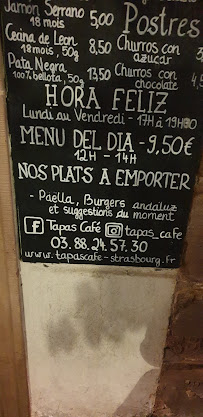 Restaurant TAPAS CAFE à Strasbourg (la carte)