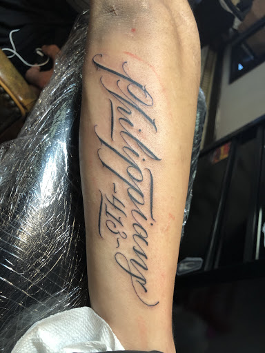Explore bible verse chest tattoo ideas, creative tattoo ideas in Junction City, available at New Era Tattoo Studio