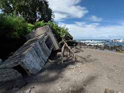 Laupahoehoe Beach'in fotoğrafı dağlarla çevrili