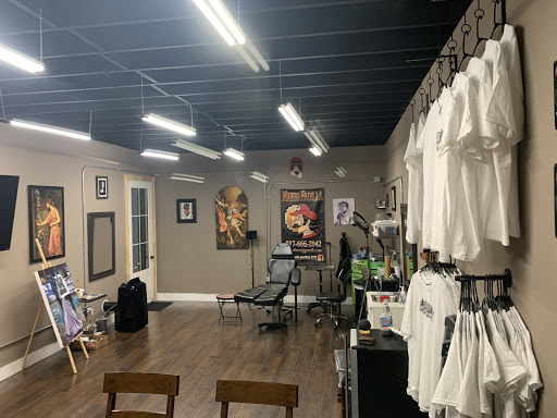 Explore atom tattoo ideas, creative tattoo ideas in Roanoke, available at Saint Cecilias Art Studio