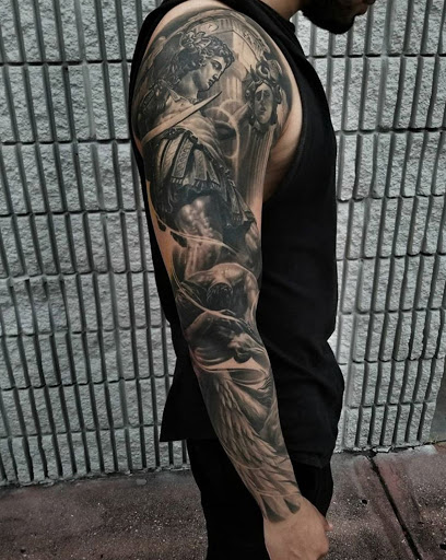 Explore chinese letter tattoo ideas, creative tattoo ideas in Hollywood, available at Sacred Eye Tattoos