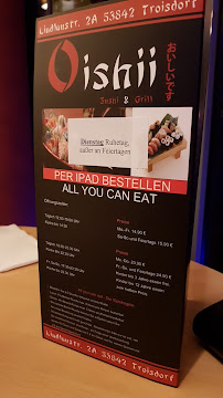 Restaurant japonais Oishii Sushi&Grill à Troisdorf (le menu)