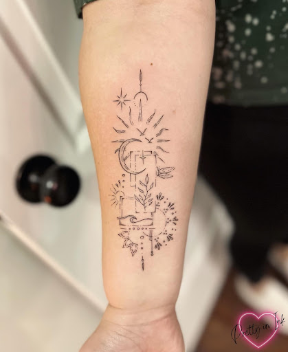 Explore dragon tattoo cover up ideas, creative tattoo ideas in Middleton, available at Pretty in Ink