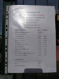 Menu du A Oitava Maravilha à Alfena