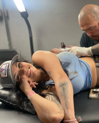 Explore line art tattoo ideas, creative tattoo ideas in Georgetown, available at Iron Rite Tattoo South